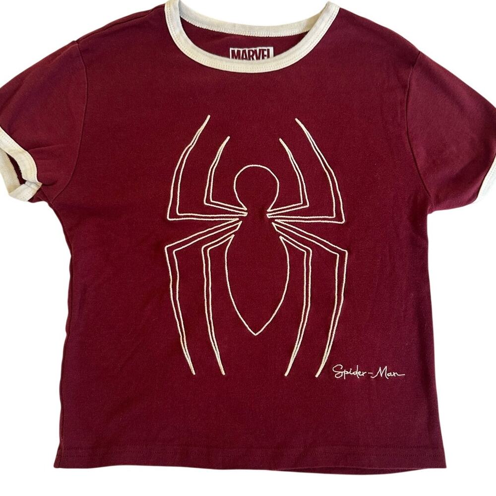 Marvel Spider Baby Tee Red Isaac Morris Size M
